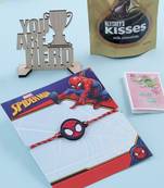 kids superhero red thread rakhi, combo for rakshabandhan