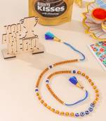 men's evil eye multicolor thread rakhi, combo for rakshabandhan