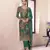 Green chinon digital print sequin embroidered semi-stitched salwar suit