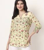 yellow pure cotton peplum top