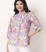 multi cotton shirt collar shrit style top