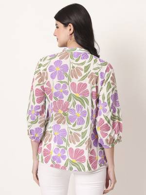 multi cotton shirt collar shrit style top 3