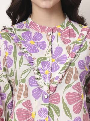 multi cotton shirt collar shrit style top 4