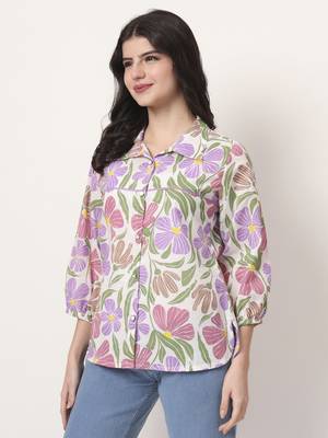 multi cotton mandarin collar shrit style top 5