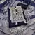 navy blue organza embroidered unstitched dress material