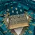 teal georgette embroidered unstitched dress material