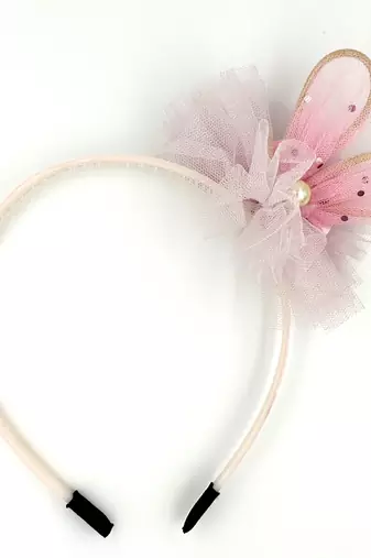 Viaana ear net hair band pink color