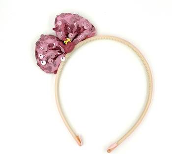 Viaana sequence ear hair band pink color 1