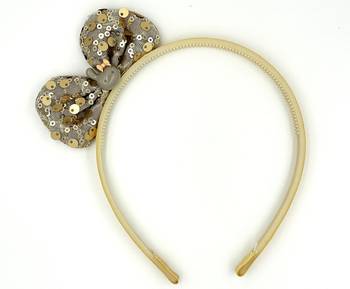Viaana sequence ear hair band beige color 1