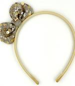 Viaana sequence ear hair band beige color