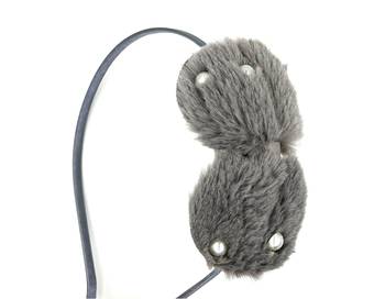 Viaana valvet bow hair band grey color 1