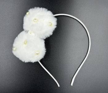 Viaana valvet bow hair band white color 1