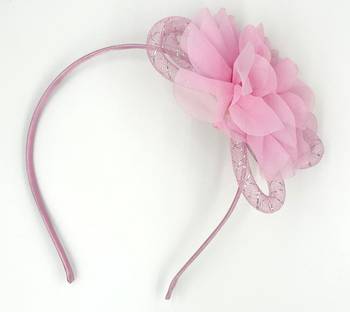 Viaana flower hair band light pink color 1