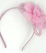 Viaana flower hair band light pink color