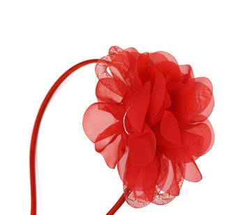 Viaana flower hair band light red color 1