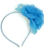 Viaana flower hair band blue color