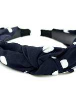 Viaana polka dot hair band blue col0r