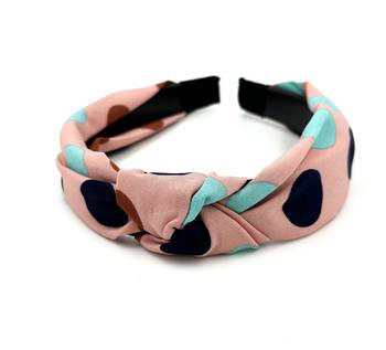 Viaana polka dot hair band peach col0r 1