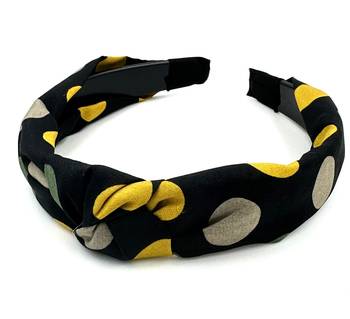 Viaana polka dot hair band black col0r 1