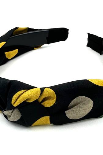Viaana polka dot hair band black col0r