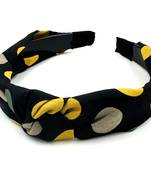 Viaana polka dot hair band black col0r