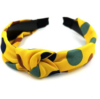 Viaana polka dot hair band yellow col0r 1