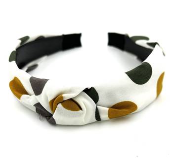 Viaana polka dot hair band white col0r 1