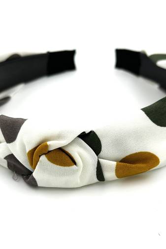 Viaana polka dot hair band white col0r