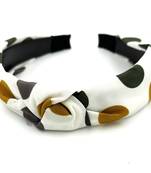 Viaana polka dot hair band white col0r