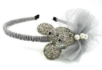 Viaana mickey hair band grey color 1