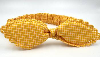 Viaana ear checks hair band yellow color 1