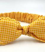 Viaana ear checks hair band yellow color