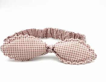 Viaana ear checks hair band mauve pink color 1