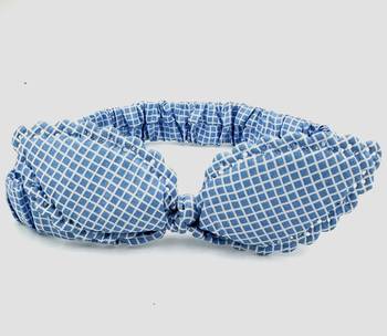 Viaana ear checks hair band blue color 1