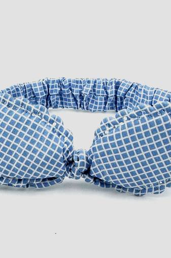 Viaana ear checks hair band blue color