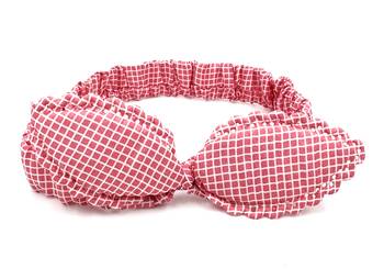 Viaana ear checks hair band pink color 1