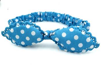 Viaana ear polka dot hair band blue color 1