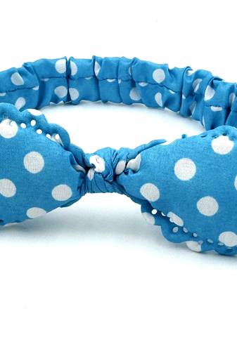 Viaana ear polka dot hair band blue color
