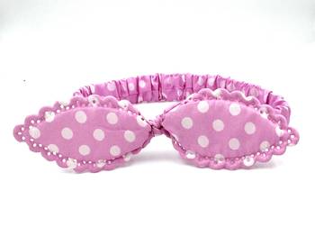 Viaana ear polka dot hair band pink color 1