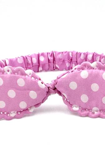 Viaana ear polka dot hair band pink color