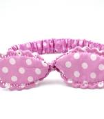 Viaana ear polka dot hair band pink color