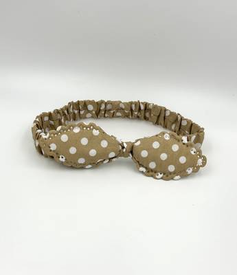 Viaana ear polka dot hair band beige color 1