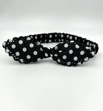 Viaana ear polka dot hair band black color 1