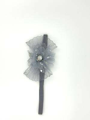 Viaana flower hair band grey color 1