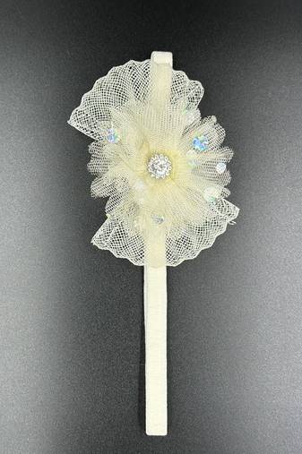 Viaana flower hair band white color