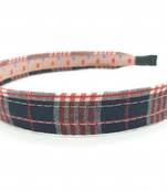 Checks black and red hair band