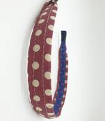 Brown polka dot hair band