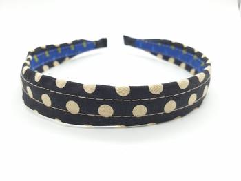 Black polka dot hair band 1