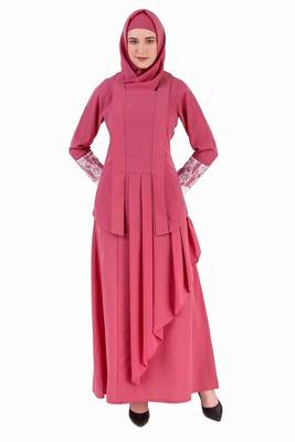 Designer Multi Layer Attached Jacket Style Abaya 2
