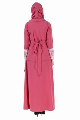 Designer Multi Layer Attached Jacket Style Abaya 6